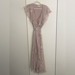 WAYF Pink Floral Wrap Dress
Size: XL
